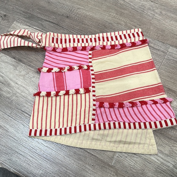 Dodo Bar or tasseled striped cotton skirt Size M beautiful detail asymmetrical - Picture 15 of 16